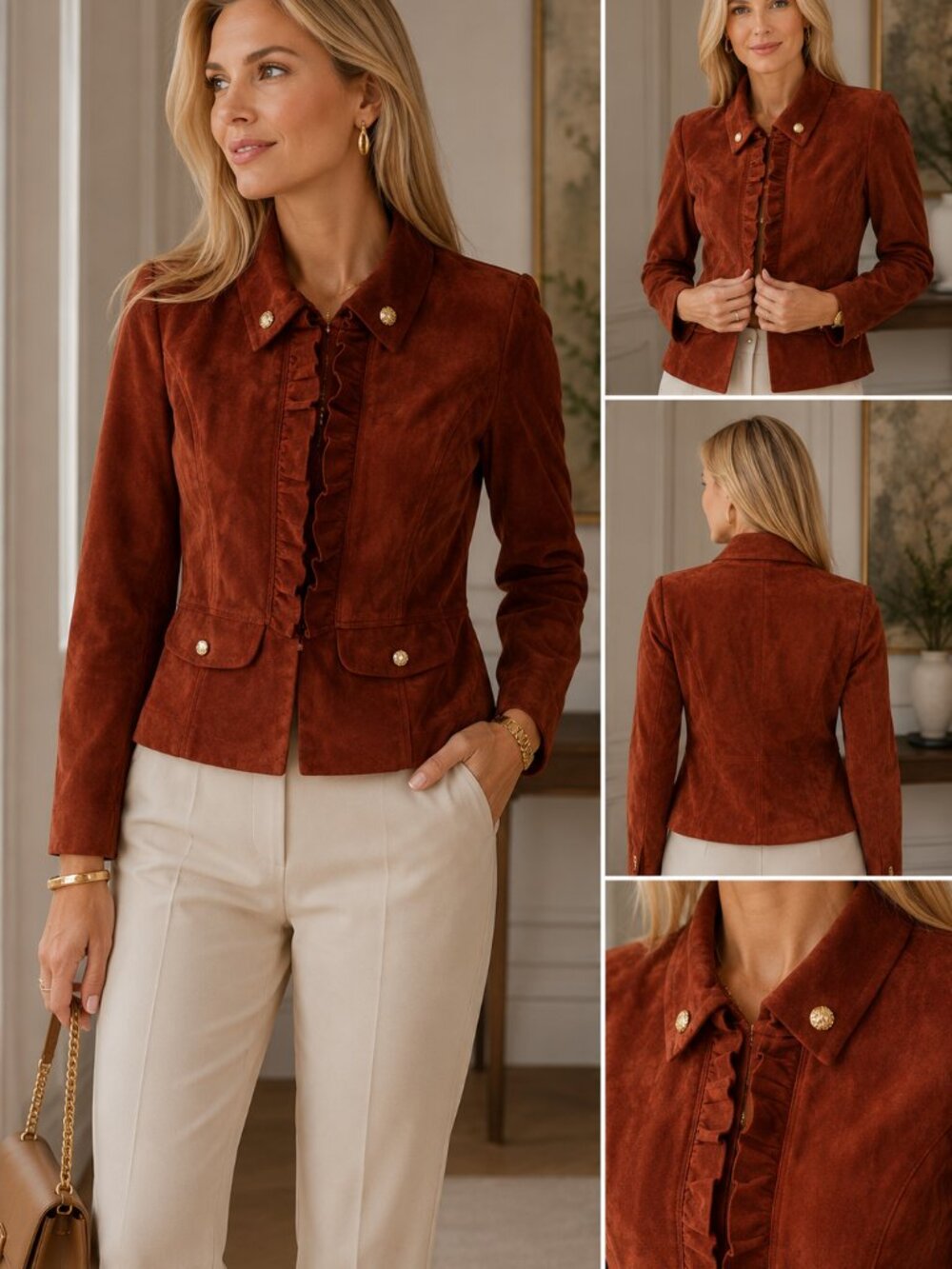 Kate Rosy Women's Rust Blazer